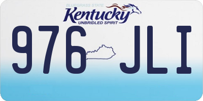 KY license plate 976JLI