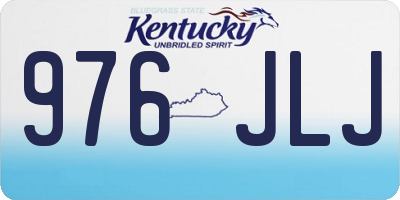 KY license plate 976JLJ