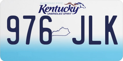 KY license plate 976JLK