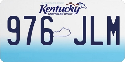KY license plate 976JLM