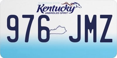 KY license plate 976JMZ