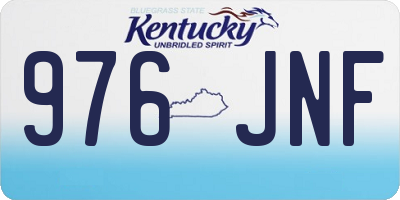 KY license plate 976JNF
