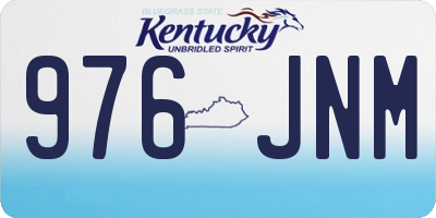 KY license plate 976JNM