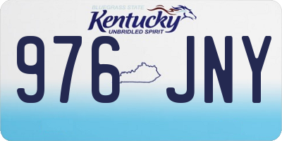 KY license plate 976JNY