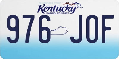 KY license plate 976JOF