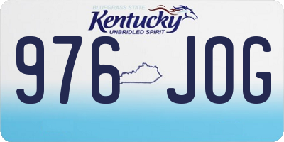 KY license plate 976JOG