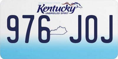 KY license plate 976JOJ
