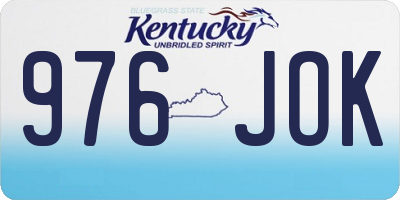 KY license plate 976JOK
