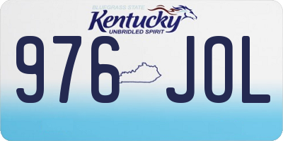 KY license plate 976JOL