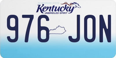 KY license plate 976JON