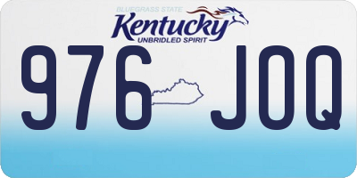 KY license plate 976JOQ