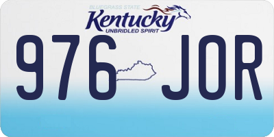 KY license plate 976JOR