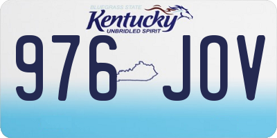 KY license plate 976JOV