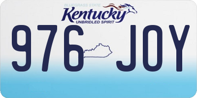 KY license plate 976JOY