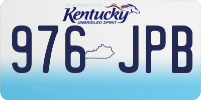 KY license plate 976JPB