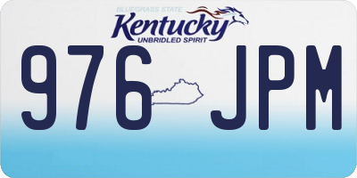 KY license plate 976JPM