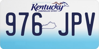 KY license plate 976JPV