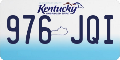 KY license plate 976JQI