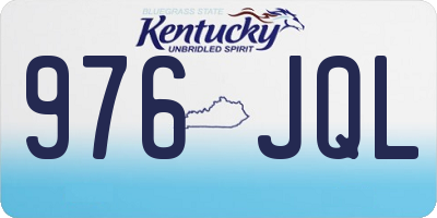 KY license plate 976JQL