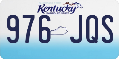 KY license plate 976JQS