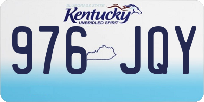 KY license plate 976JQY