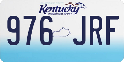 KY license plate 976JRF