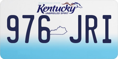 KY license plate 976JRI
