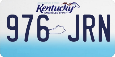KY license plate 976JRN