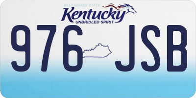 KY license plate 976JSB