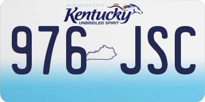 KY license plate 976JSC