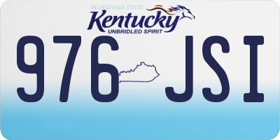 KY license plate 976JSI