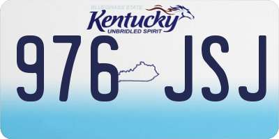 KY license plate 976JSJ
