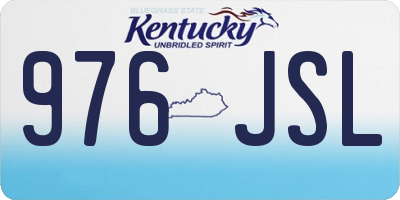 KY license plate 976JSL