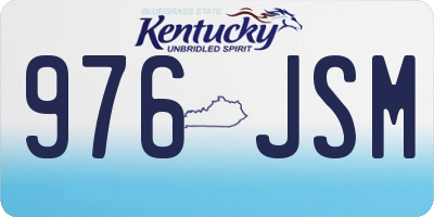 KY license plate 976JSM