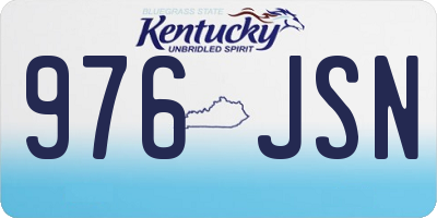 KY license plate 976JSN