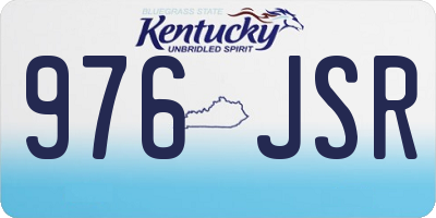 KY license plate 976JSR