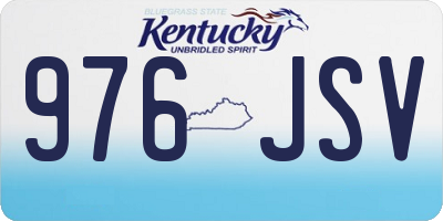 KY license plate 976JSV