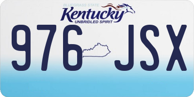 KY license plate 976JSX