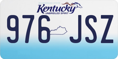 KY license plate 976JSZ