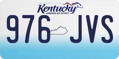 KY license plate 976JVS