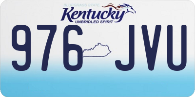 KY license plate 976JVU