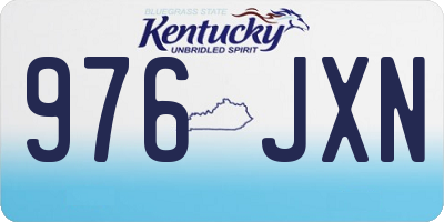 KY license plate 976JXN