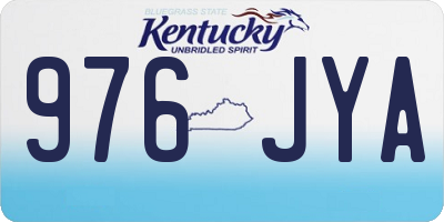 KY license plate 976JYA