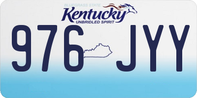 KY license plate 976JYY