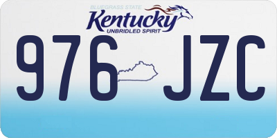 KY license plate 976JZC