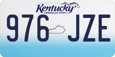 KY license plate 976JZE