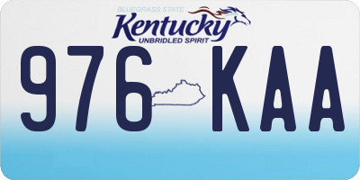 KY license plate 976KAA