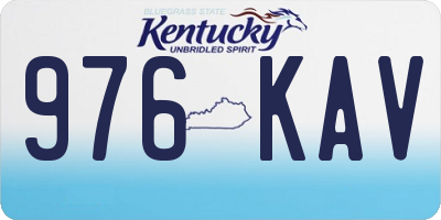 KY license plate 976KAV
