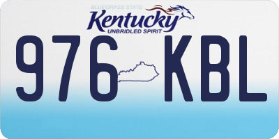 KY license plate 976KBL