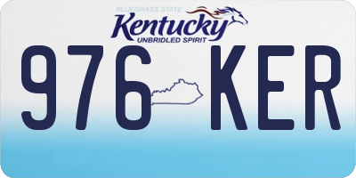 KY license plate 976KER
